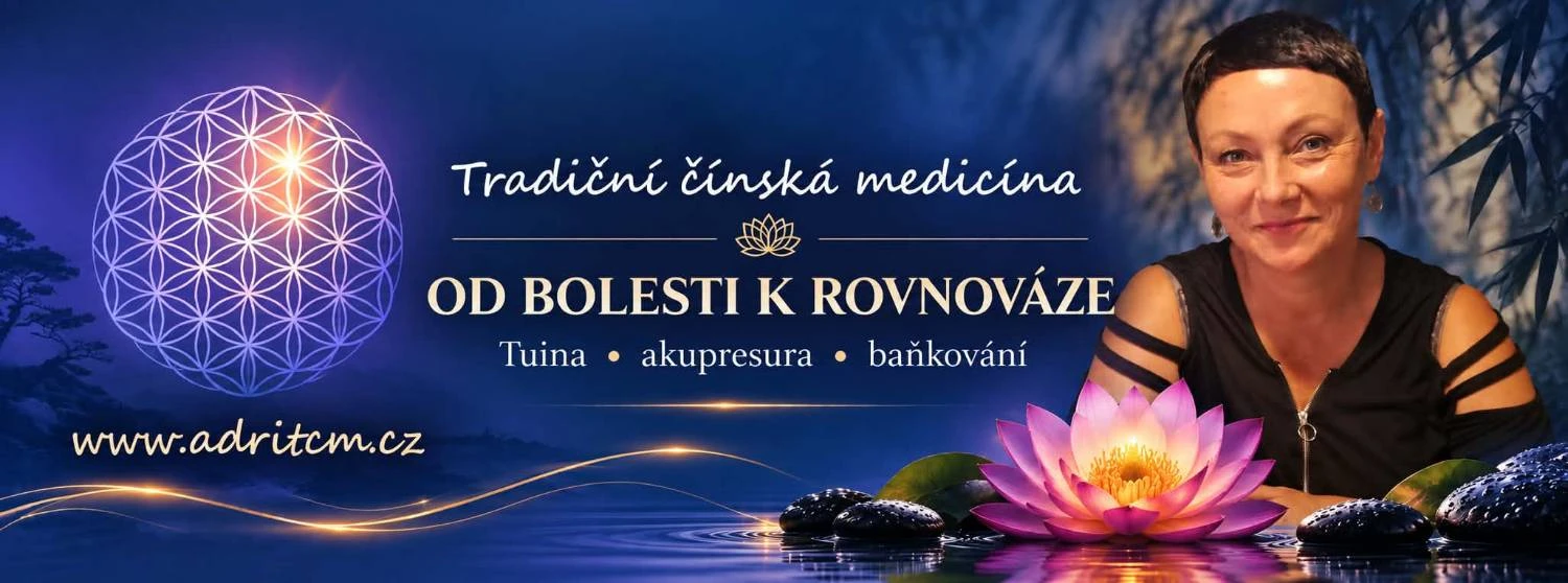 Adriana Chylová s lotosem a květem života, úvodní obrázek webu www.adritcm.cz