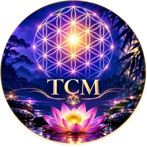 Logo TCM – květ života a lotos